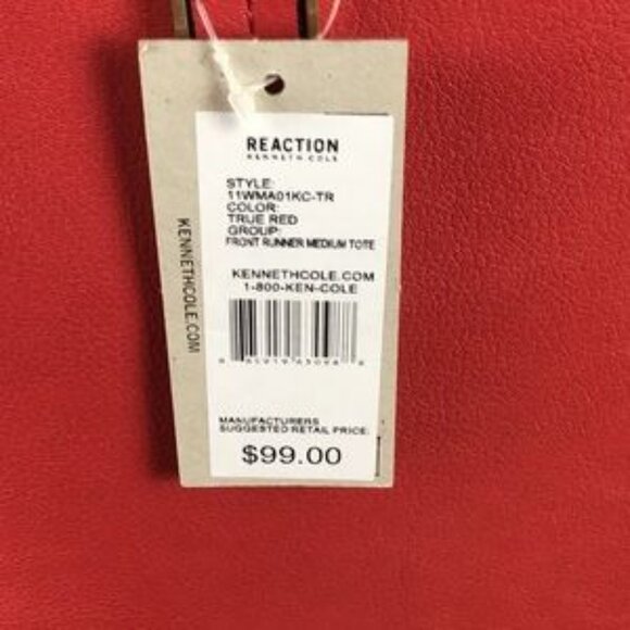 Reaction Kenneth Cole Red Tote Bag - Picture 6 of 7